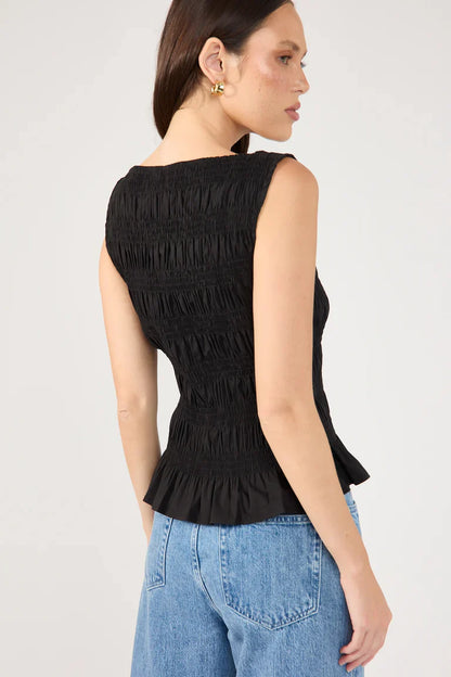 High Neck Top Black