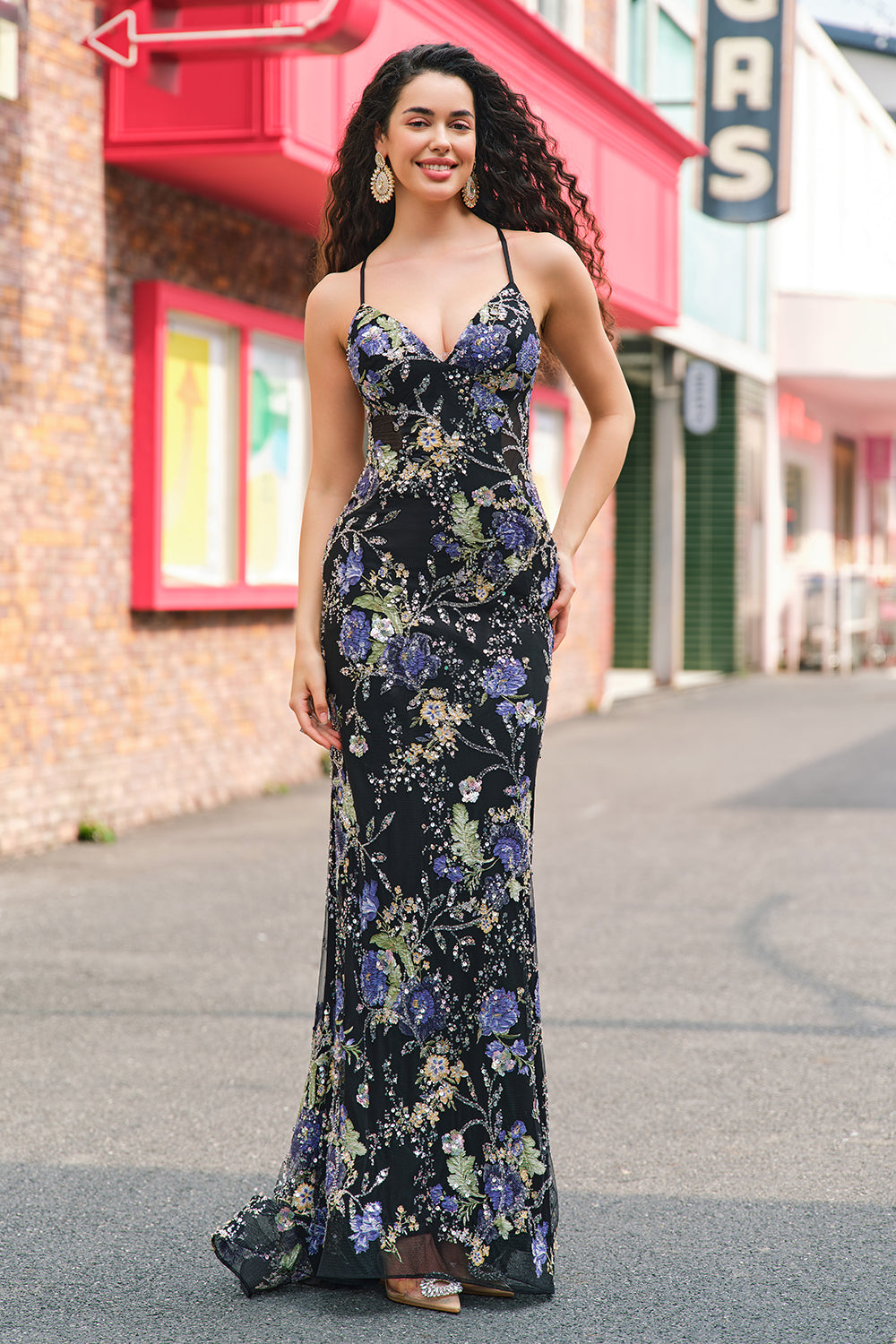 Blue Margot Sequin Mermaid Gown