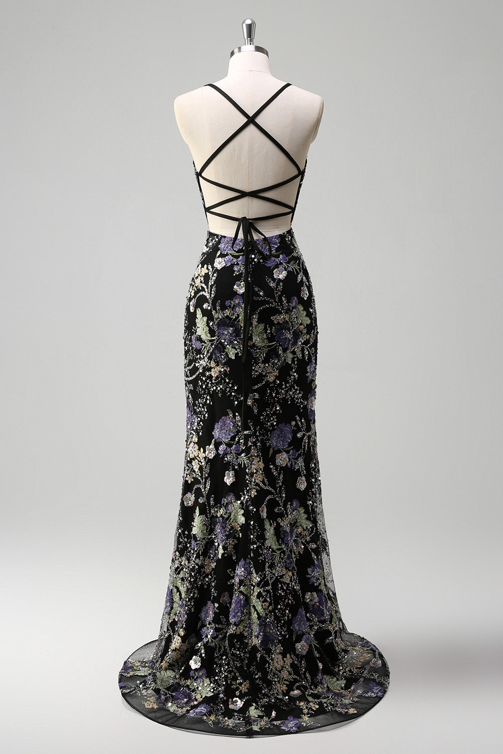 Black Margot Sequin Mermaid Gown