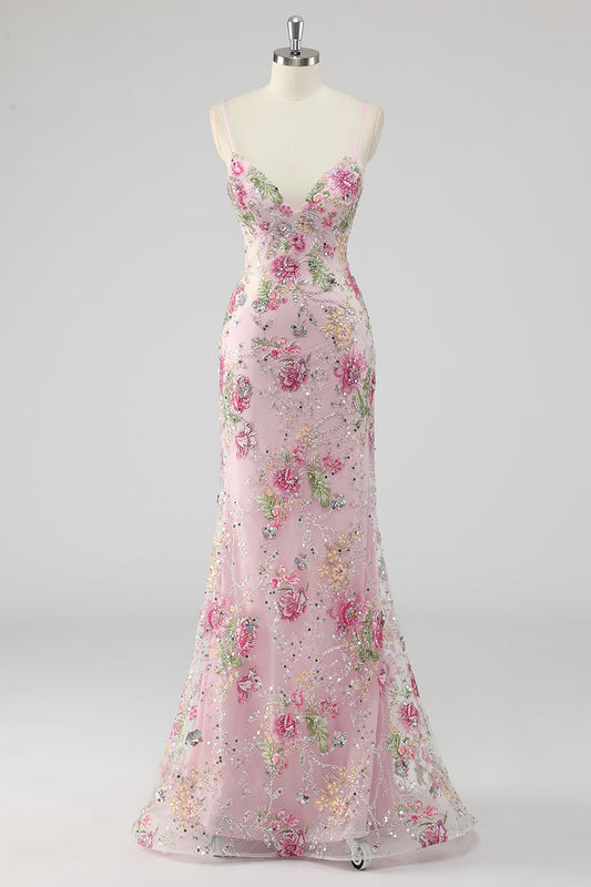 Pink Margot Sequin Mermaid Gown