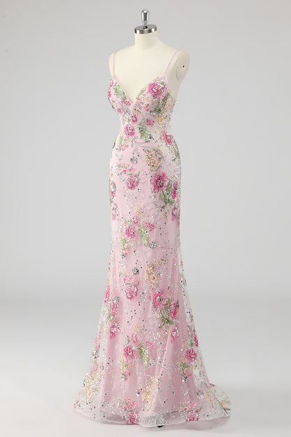 Pink Margot Sequin Mermaid Gown