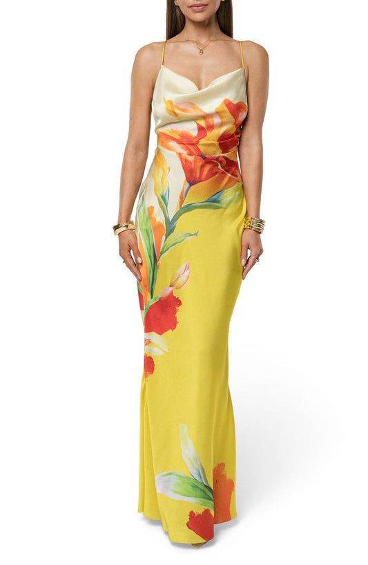 Floral Satin Maxi Slipdress (Women) | Nordstrom