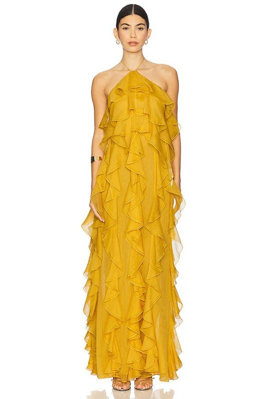 Liora Goldenrod Silk Dress