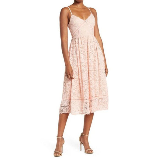 Arabella Crochet Lace Midi Dress