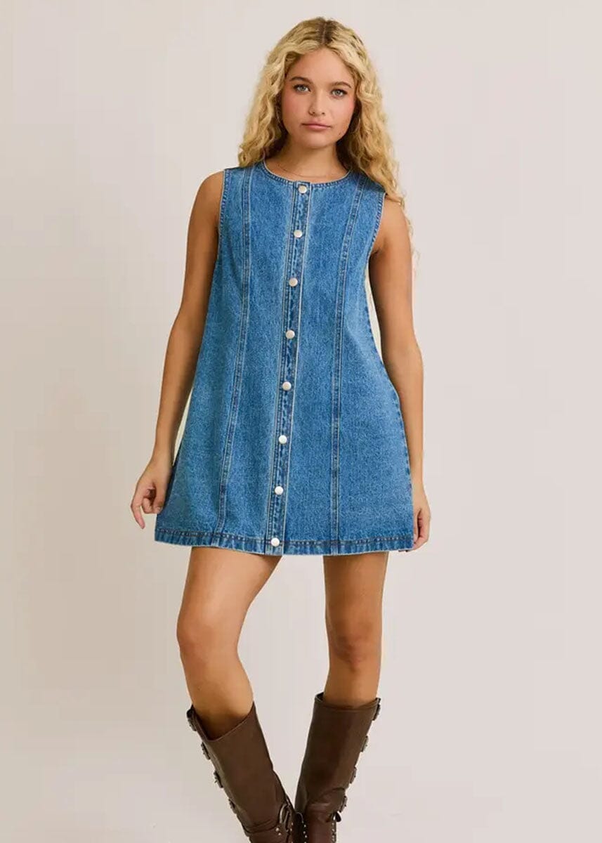 Denim Blue Remi Denim Mini Dress