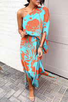 Rosie Printed One-Shoulder Maxi Dress