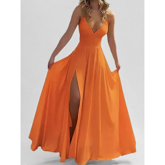 Veronica V-Neck Slip Maxi Dress