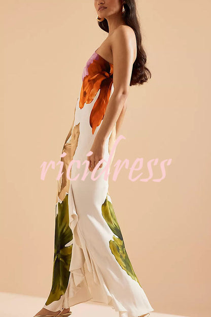 White Arabella Floral Maxi Slip Dress