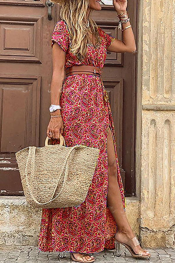 White Margot Paisley Maxi Dress