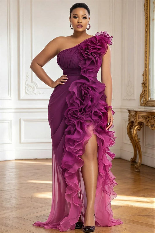 Vivienne One-Shoulder Chiffon Maxi Dress