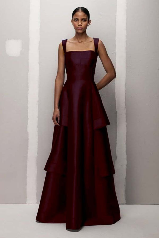 Margot Pleated Chiffon Gown