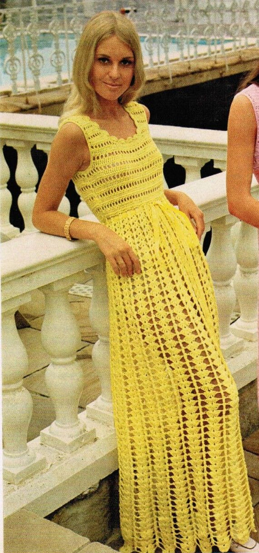 Margot Empire Waist Crochet Dress