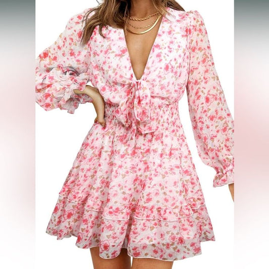 Blue Hawthorn Dresses | Blue Hawthorn Floral Dress | Color: Pink/White | Size: Xl