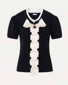Iris Embroidered Silk Blouse Dress