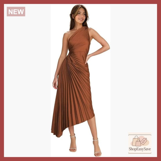 Margot Satin One-Shoulder Gown