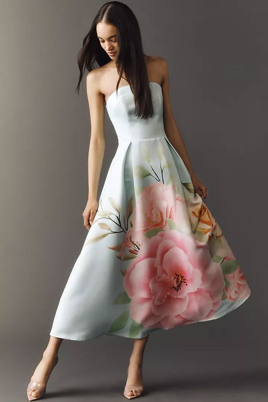 Harper Strapless Midi Dress