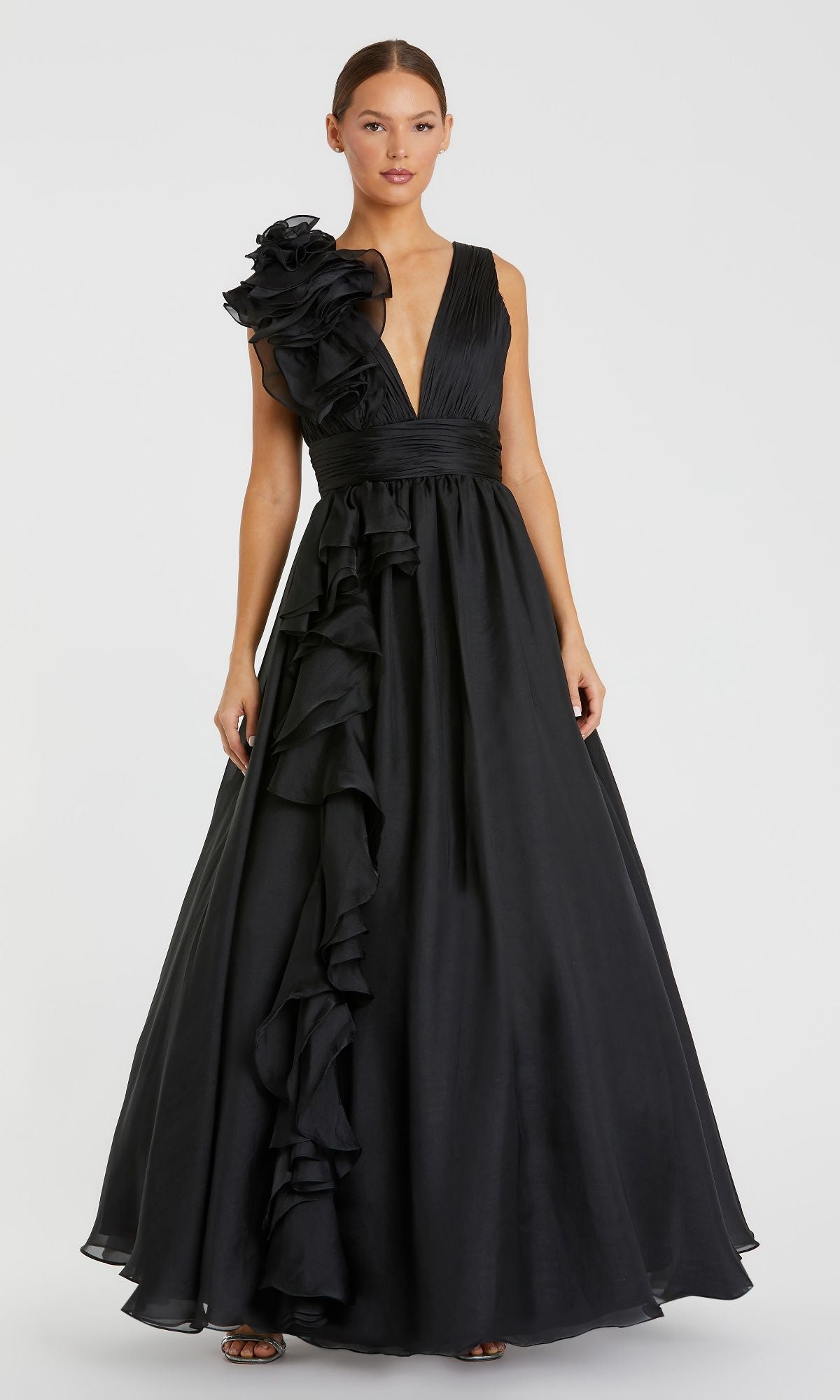 Mint Margot Ruffled Ball Gown