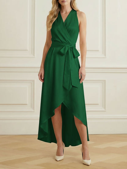 YELLOW Margot High-Low Ruffle Maxi Dress