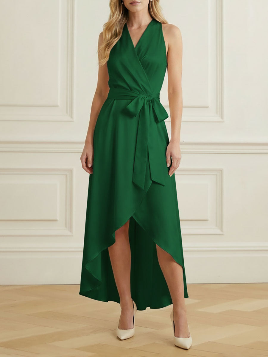 JUJUBE RED Margot High-Low Ruffle Maxi Dress