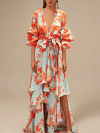 Valentina Tropical Print Maxi Dress