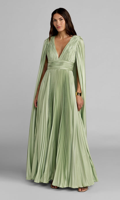 Sage Margot Chartreuse Formal Gown