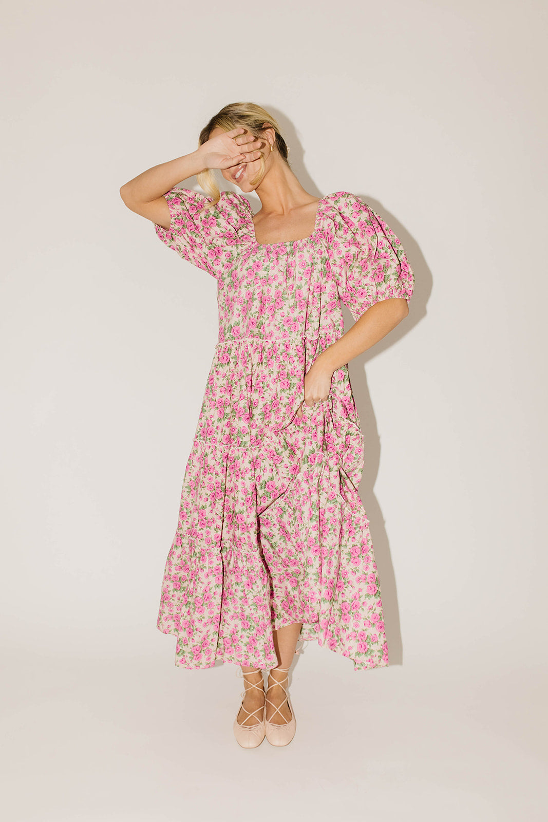 Iris Floral Midi Dress