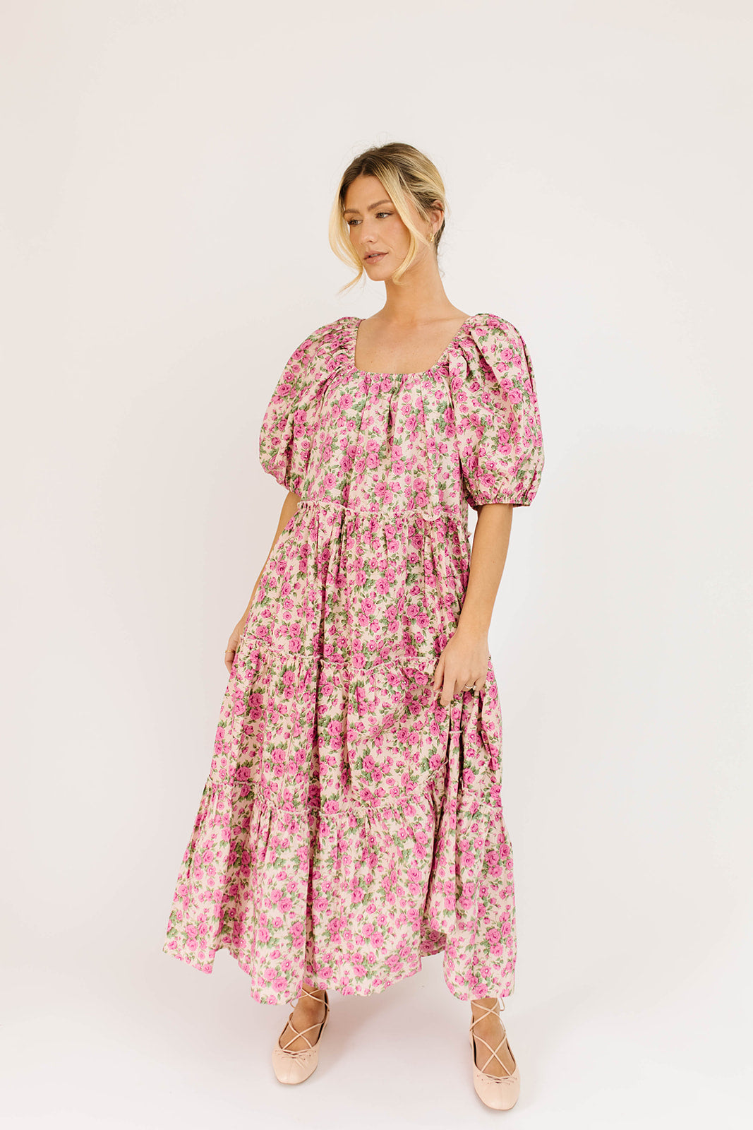 Iris Floral Midi Dress
