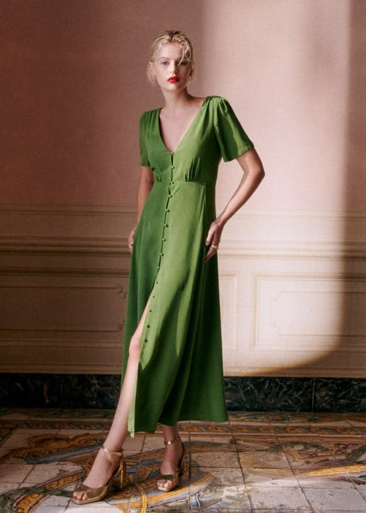 Solia Silk Charmeuse Slip Dress