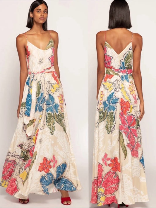 Margot Bandhani Column Dress