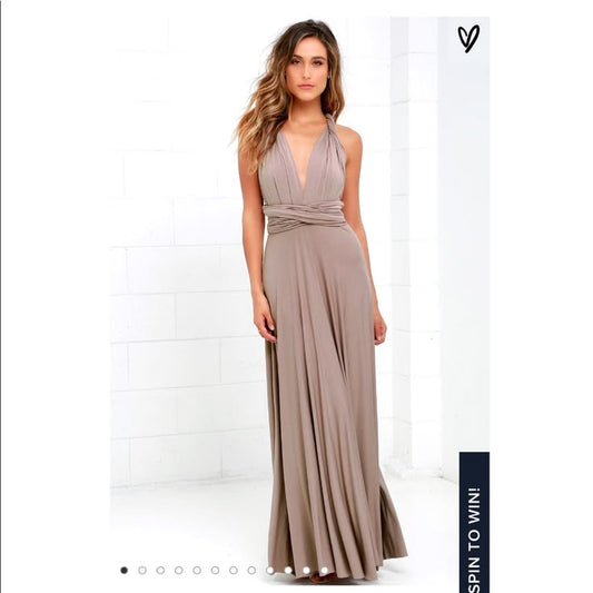 Lulus Dresses | Lulu’s Tricks Of The Trade Multi Way Wear Dress | Color: Cream/Tan | Size: S