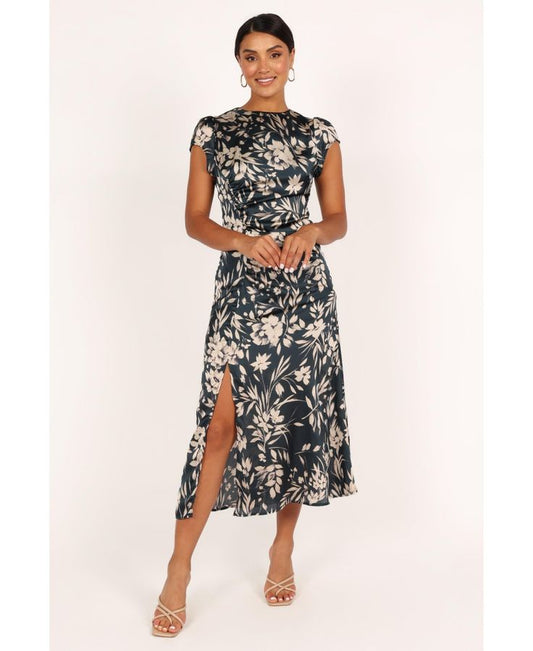 Lisbeth Floral Midi Dress in Green