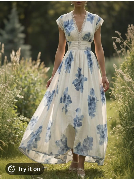 Celeste Linen Maxi Dress