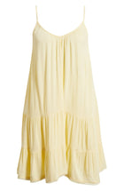 Nordstrom Tiered Crinkle Cover-Up Dress in Yellow Pale at Nordstrom, Size Medium