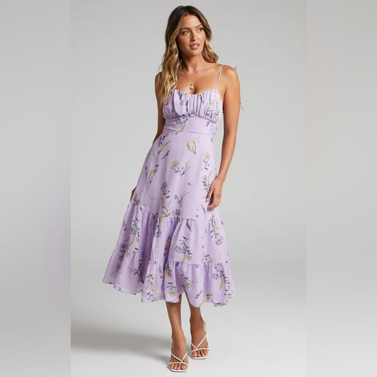 Margot Lavender Midi Dress