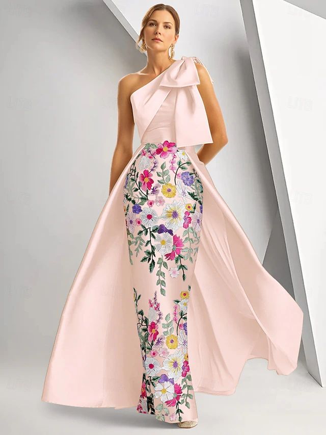 Margot Beaded One-Shoulder Gown