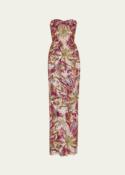 Dahlia Strapless Sequin Gown