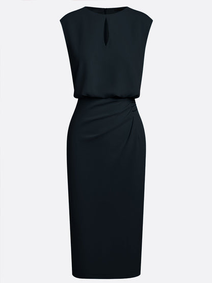 Green María Silk Midi Dress