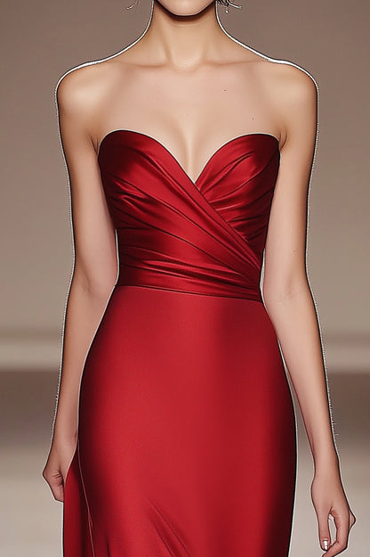 Red Valentina Satin Formal Dress