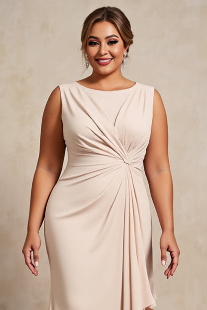 Apricot Margot Chiffon Keyhole Dress