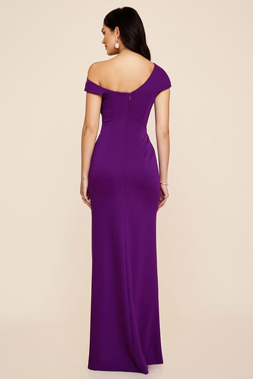 Burgundy Vivienne Satin Sheath Dress