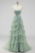 Margot Sequin Tiered Prom Dress