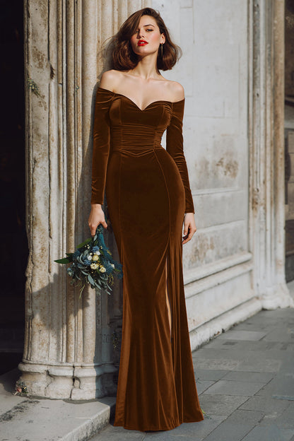 Braun Marina Ruched Mermaid Maxi Dress