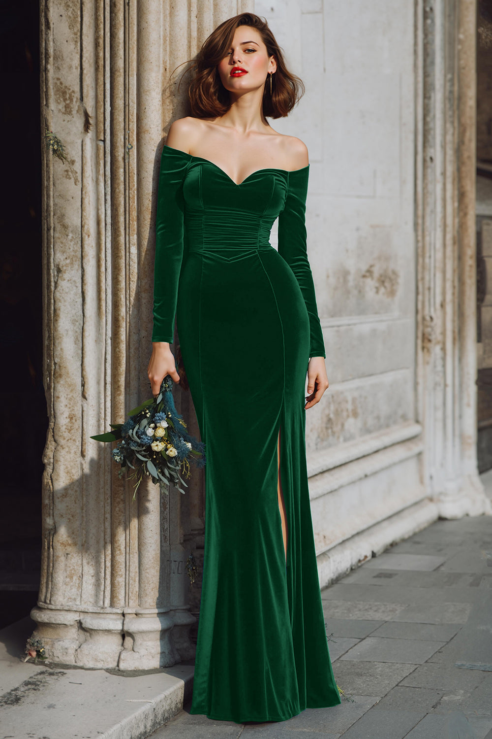 Königsblau Marina Ruched Mermaid Maxi Dress