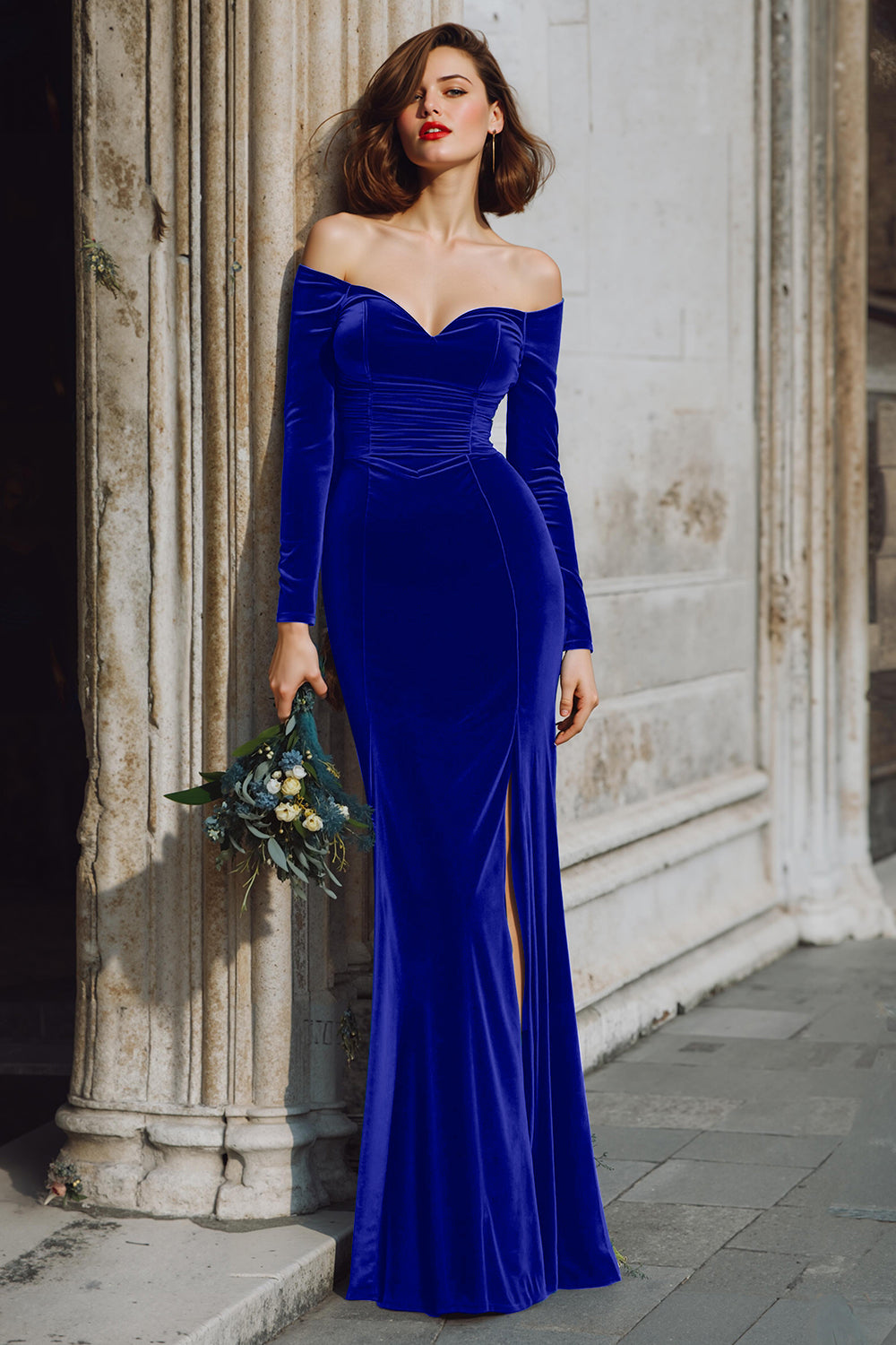 Königsblau Marina Ruched Mermaid Maxi Dress