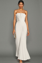 Margot Pleated Sheath Maxi Dress