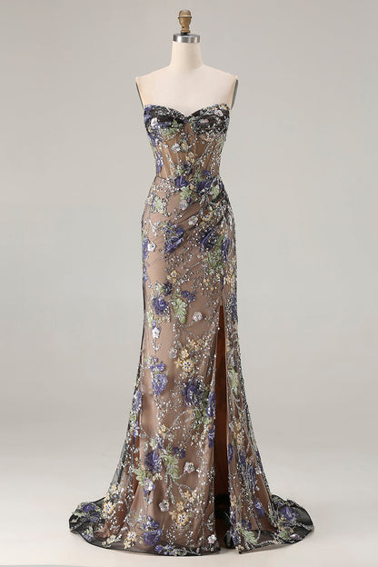 Blue Margot Sequin Mermaid Gown