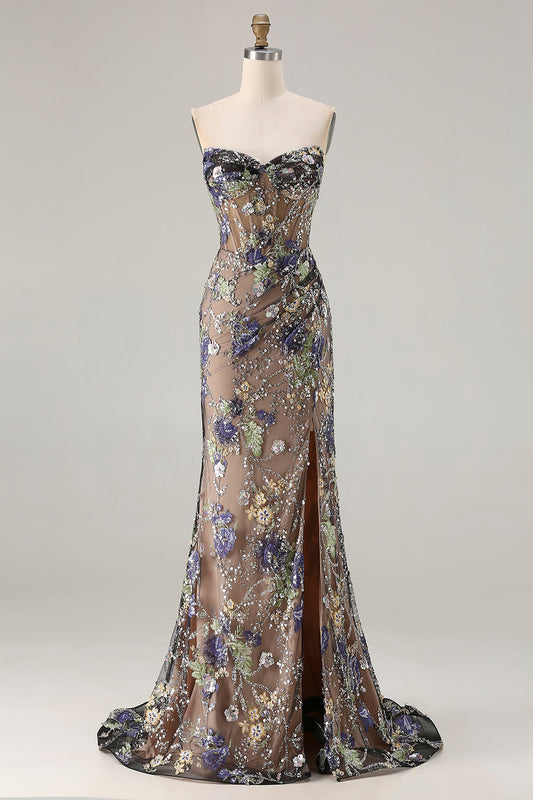 Black Margot Sequin Mermaid Gown