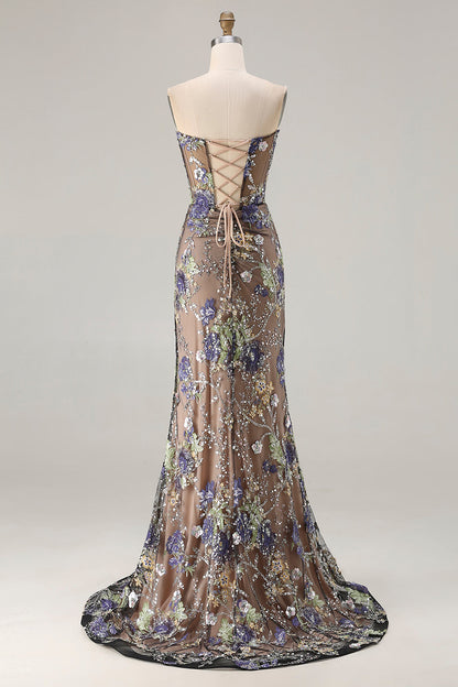 Blue Margot Sequin Mermaid Gown