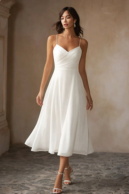 Schwarz Ophelia A-Line Chiffon Midi Dress