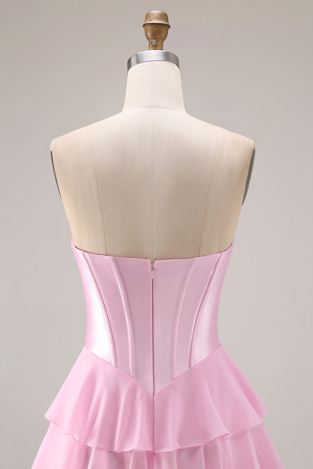 Pink Margot Sequin Tiered Corset Gown